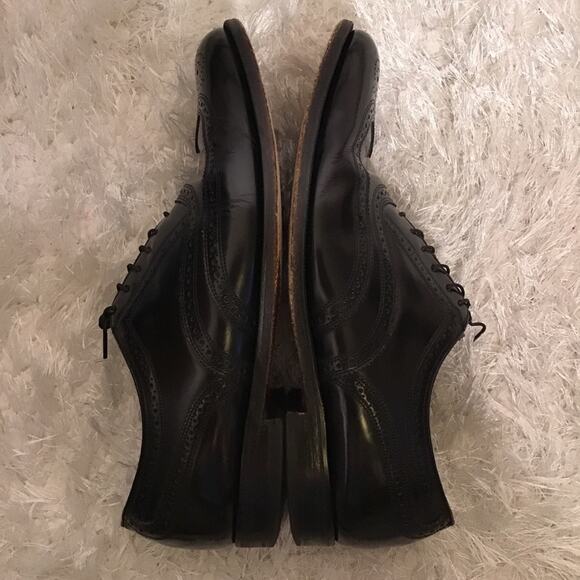 Florsheim Wingtip Black Leather Oxford Shoes Size 11.5 - Picture 4 of 6